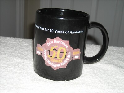 Vintage ACO Hardware 50th Anniversary Mug, 1946 to 1996, Good Condition Kwikset