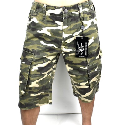 パンツ TRUE RELIGION CUT OFF CAMO MINI SHORTS s-l400.jpg