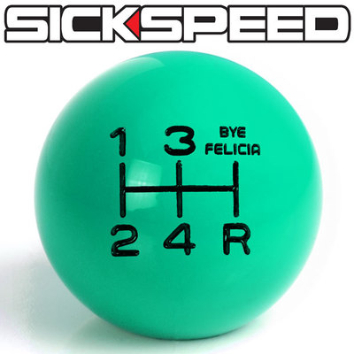 MINT GREEN BYE FELICIA SHIFT KNOB FOR 5 SPEED SHORT THROW SHIFTER 10X1.5 S02