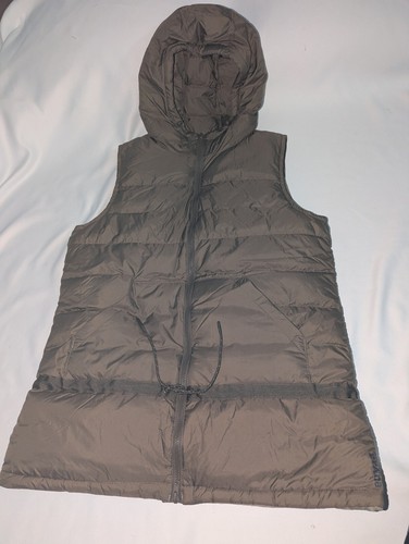 Prana Reversible Down Puffer Hooded Vest Ice Thistle Sage Green Women M BNWT - Picture 6 of 7