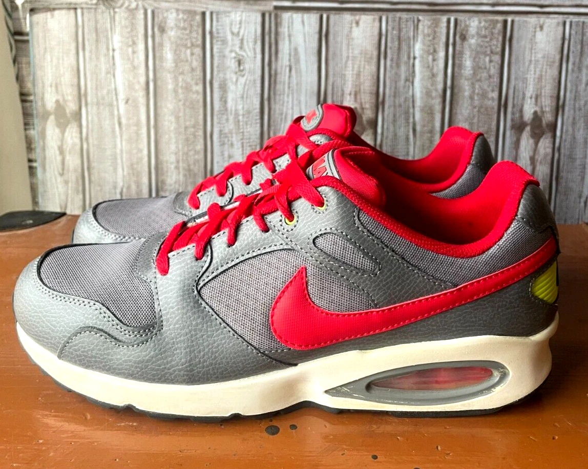 Nike Air Max Coliseum Racer Men s Gray Red Running Sneakers 555423 006 Size 11