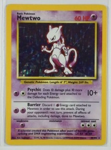 Holographic 1995, Very Rare, Mewtwo Pokémon Card 10/130 | eBay