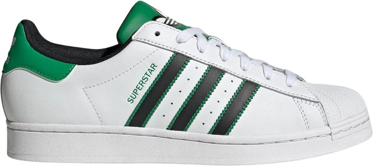Las mejores ofertas en Adidas Superstar Logo Stripes - White Bright Green |  eBay