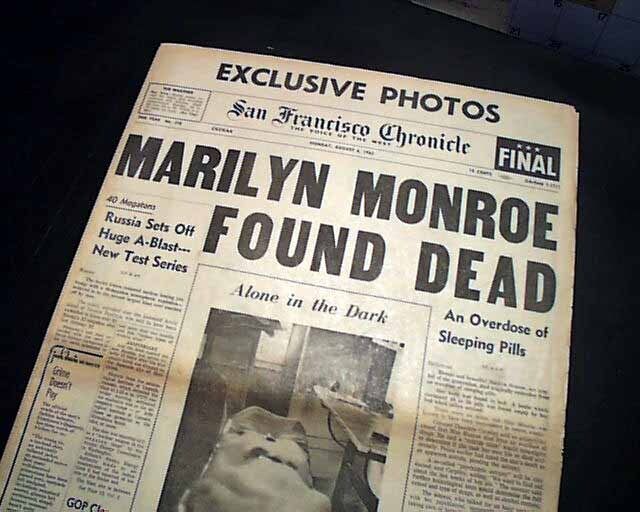 Newspapers.com - Actress and cultural icon Marilyn Monroe was found dead in  her Los Angeles home on August 5, 1962. The toxicology report revealed she  had died from a barbiturate overdose. Though