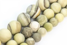 Natural Matte Butter Jade Beads Grade AAA Round Gemstone Loose Beads 4/6/8MM