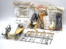 4pc MARX GLENDALE NY Marx-Man Plastic Scale 1/32 Covered Wagon Horses Driver Vtg