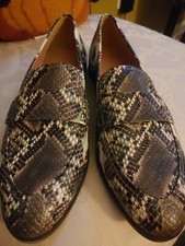 Madewell The Alex Loafer in Snake Embossed Leather Womens Size 7.5 New w Box