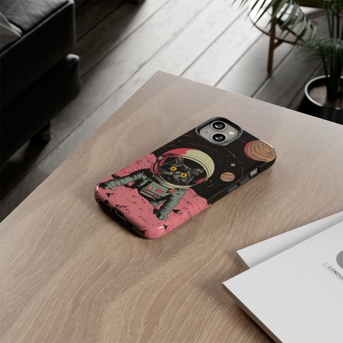 Astronaut Cat Space Kitty Retro - Phone Ink Cover Case for iPhone Galaxy Pixel - 第 62/278 張圖片