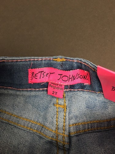 Sz 2 T Outfit Betsey Johnson Denim Jean Shorts W/ Rose & Joe Fresh White Shirt - Picture 10 of 12