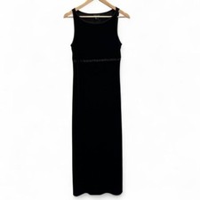 My Michelle Vintage Black Velvet Sleeveless Maxi Dress Small Whimsygoth Witchy