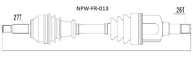 Drive Shaft Ford Mondeo III 00- Left
