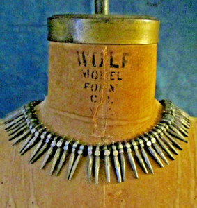 Antique Tribel silver protection necklace from Rajasthan India