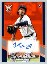 2021 Big League Opening Act Autograph Electric Orange Triston McKenzie RC 54/99