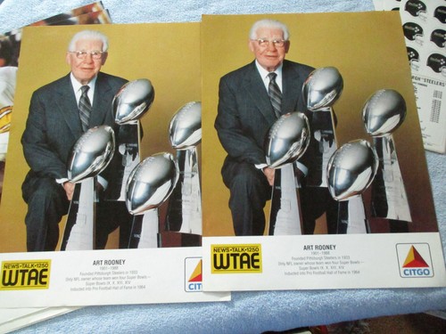 Pittsburgh Steelers '89 WTAE Citgo Posters 9, '92 Schedule Stickers 3 Hat Pins 3 - Picture 9 of 13