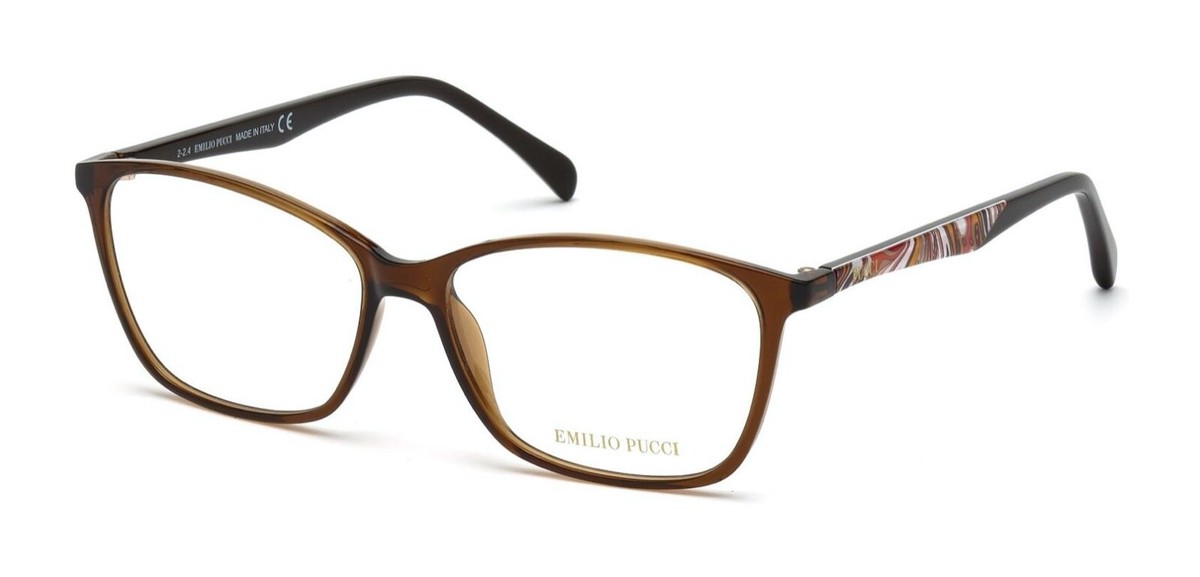 Emilio Pucci Brown Plastic Glasses Women\'s (Frames) Emilio Pucci EP5282 050 - Eyeglasses for Women - LookerOnline main image 4