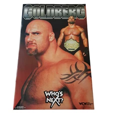 Vintage 1998 WCW Bill Goldberg - Who's Next? Large Poster Scorpio Wrestling WWE
