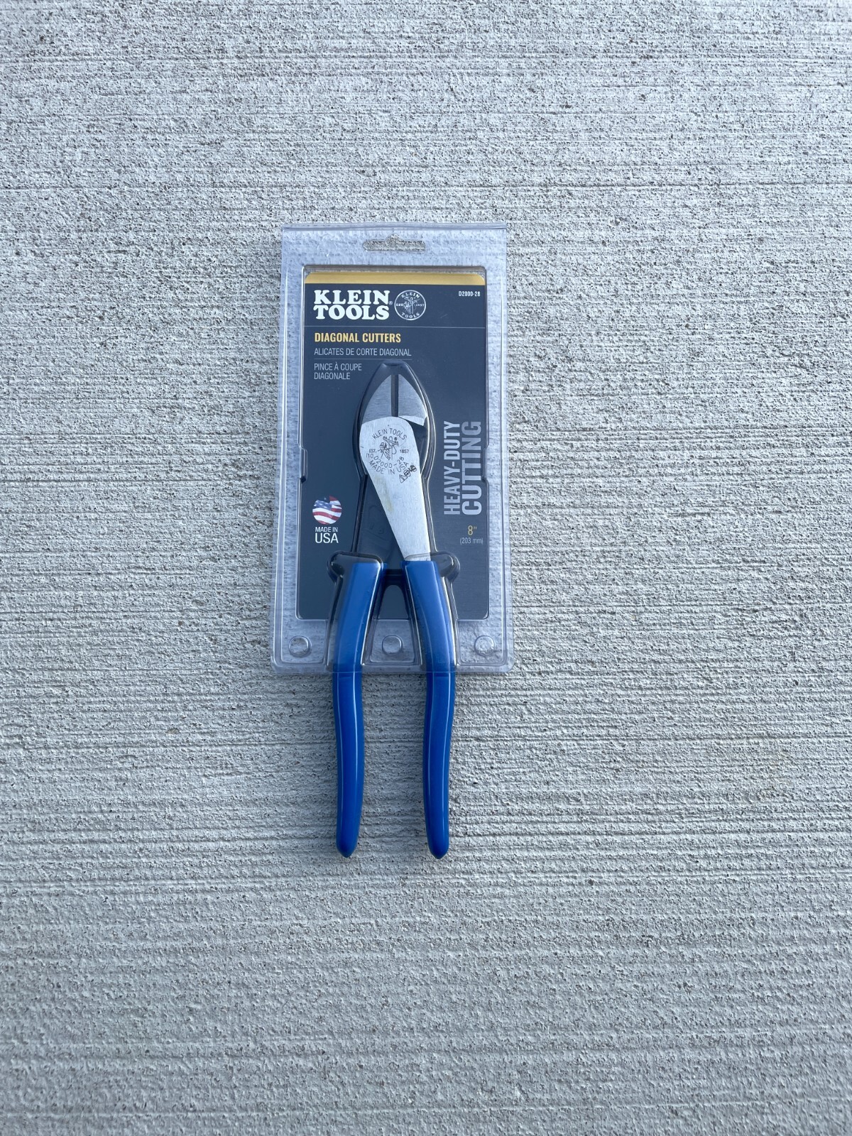 Klein Tools D200028 HighLeverage DiagonalCutting Pliers, Heavy Duty