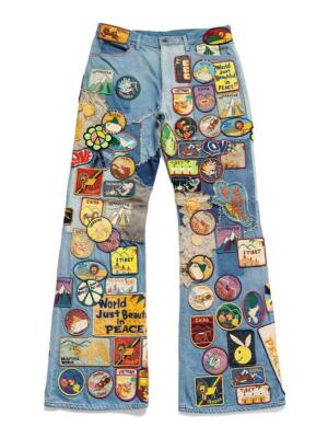 Kapital 12.5oz Denim 5P Rat Flare Pants (BEAUTIFUL WORLD INSANE