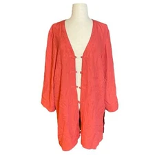 CITRON 100% silk button down blouse | 0X