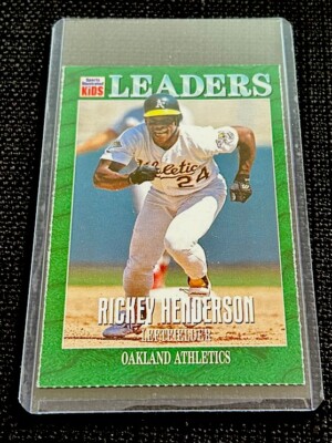 RICKEY HENDERSON RARE SI FOR KIDS TALL CARD Stolen Base LEADER Oakland A's  NM+