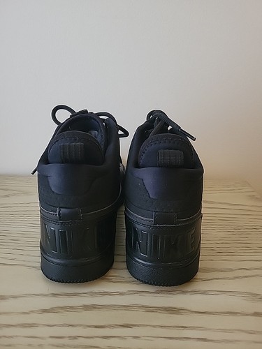 Nike Mens Court Borough Mid Triple Black Leather Basketball Sneakers Size 7.5 - Picture 5 of 8