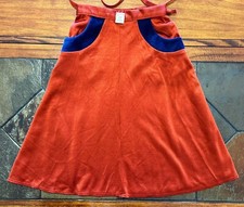 NWT VTG 1970s 1980s DANSKIN Orange Shiny Nylon Blend Dance Wrap Skirt GIRLS MED