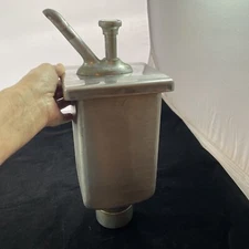 Vintage Soda Fountain Pump Syrup Dispenser Cherry  Stainless