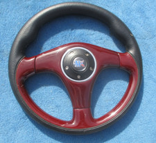 Steering Wheel 13 Apc Brand Nice Center Wood Look Very Nice Used Universal Fit