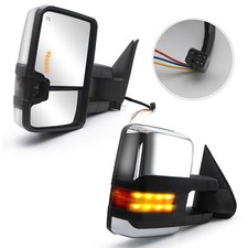 Tow Mirrors Power Heated For 2001 Chevy Silverado Gmc Sierra 1500 Chrome Tow Mirrors Power Heated For 2001 Chevy Silverado Gmc Sierra 1500 Chrome