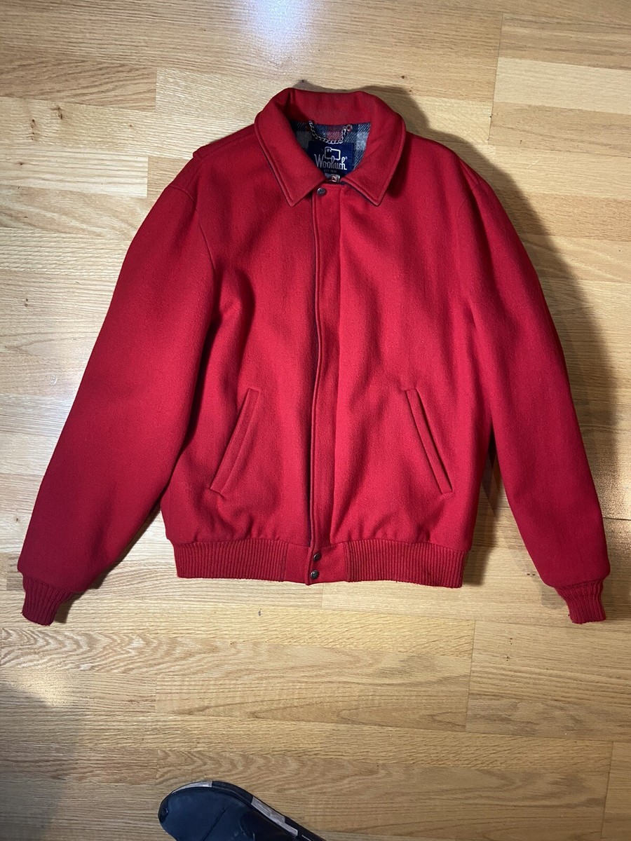 Vintage Woolrich Wool Red Jacket Men's Large Made In USA. | eBay