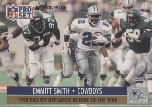 1990 Pro Set Offensive Rookie of The Year Emmitt Smith #1 Football