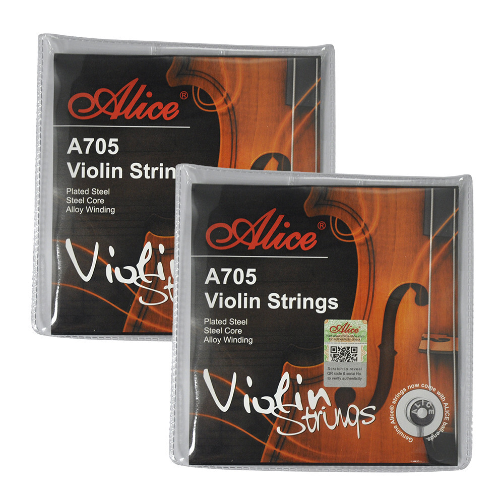 2 Sets of Alice A705 Steel Core Violin Strings 4-string Set E-1 A-2 D-3 ...