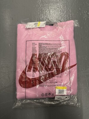 Nigo X Nike NRG Fleece Crew Sweatshirt Pink FV5941-621 Size S