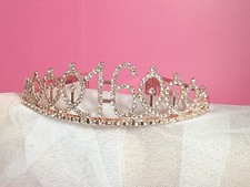 SWEET SIXTEEN 16 BIRTHDAY PARTY RHINESTONE TIARA CROWN W/ HAIR COMBS Rose Gold