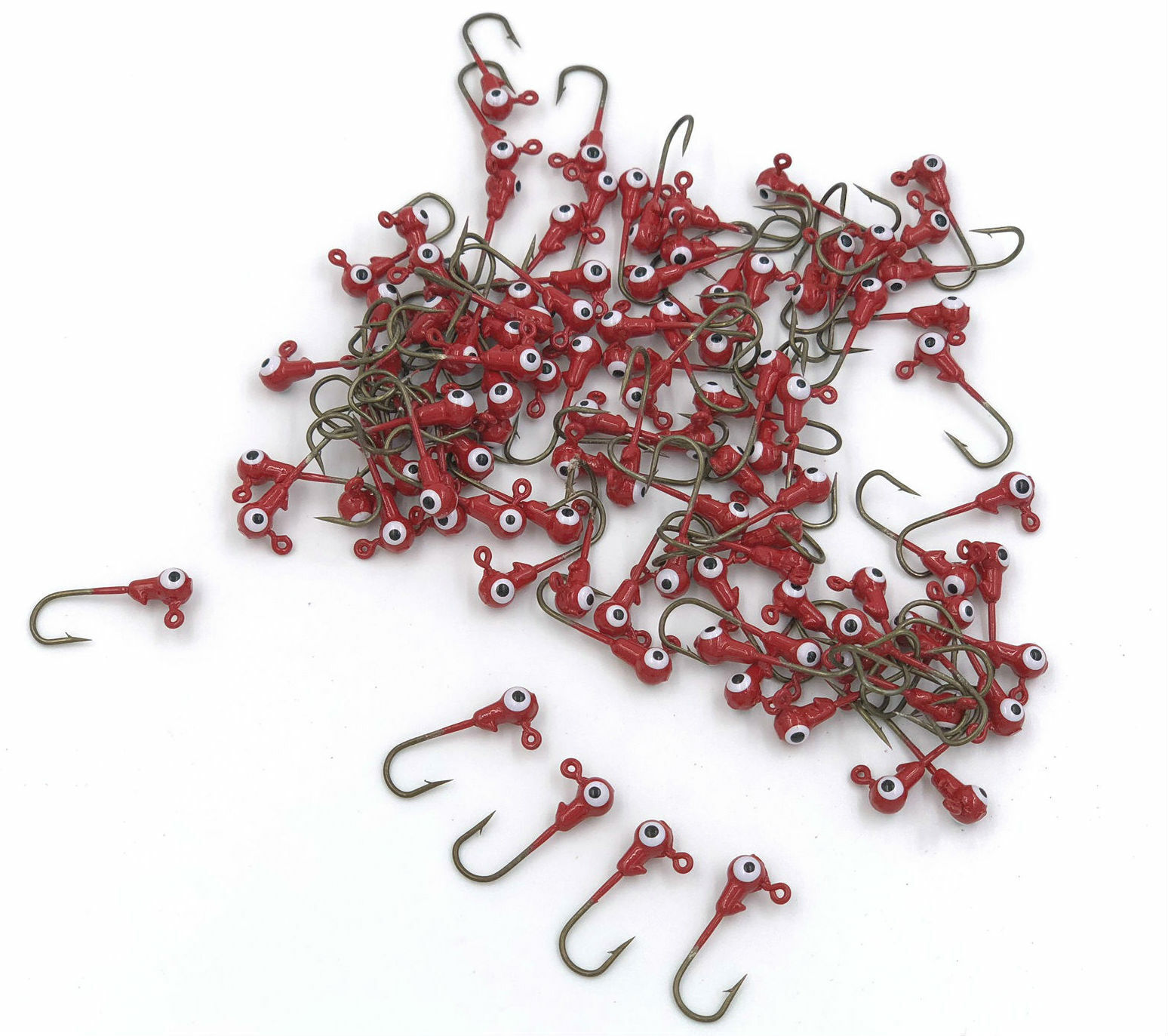 Lures Pro 50 PCs 1/32 1/16 oz 1/8 oz  Lead Jig Heads Fishing hooks Crappie