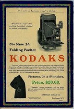 EASTMAN KODAK PHOTOGRAPHY POCKET KODAKS PNEUMATIC RELEASE AUTO CAMERA 1903 KODAK