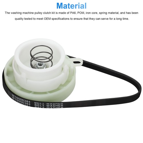 W10721967 Washer Pulley Clutch Kit For Whirlpool Wholesale/30 Solid Effervescent - Picture 4 of 33