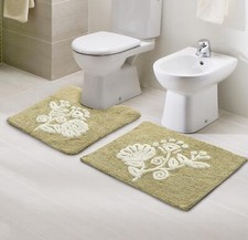 Soft Microfiber Bathmat Set with Contour Pack of 2, 45x60 cm, 45x50 cm 