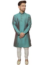 Men Ethnic Indian Design Kurta Churidar 2pc Suit's - Worldwide Postage