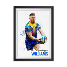 George Williams Warrington Rugby League Art Print A4 Watercolour Art NO FRAME