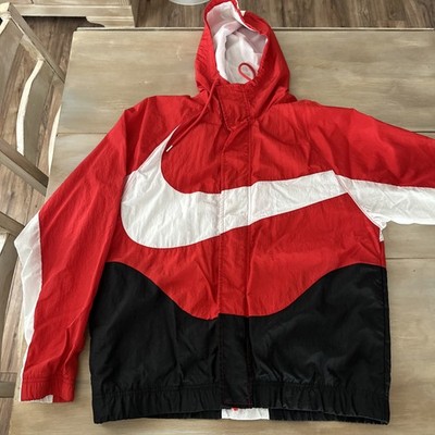 Nike Big Swoosh Vintage Y2K Style WindBreaker Men's Size M Red