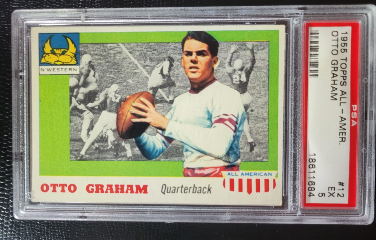 1955 TOPPS OTTO GRAHAM ALL-AMERICAN #12 FOOTBALL PSA 5 HOF