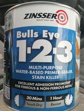 Image of Zinsser - 123 Bulls Eye Primer / Sealer Paint 2.5 LITRE White