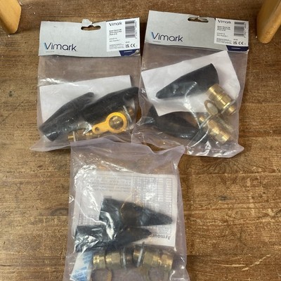 Vimark Messingverschraubung CW20mm kurz 2er Pack. Versiegelt X 3