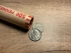 Roll of 50 Circulated 1943 Steel Pennies P, D & S Mint Marks WWII Wartime Cents