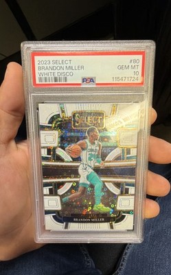 2023-24 Panini Select - Concourse Brandon Miller #80 White Disco Prizm /75 (RC)