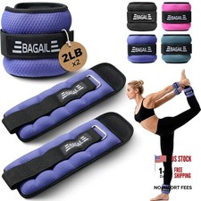 Ankle Wrist Weights for Women  Men, One Pair of 4 lb Pair 2 lb Each Purple