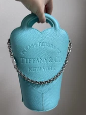 Tiffany & Co. Bucket Bag Purse In Tiffany Blue Leather 
