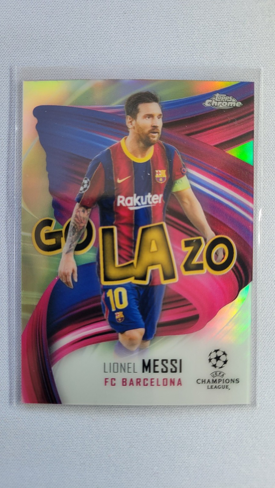2020-21 Topps Chrome UEFA Champions League #GOL-LM Lionel Messi Golazo