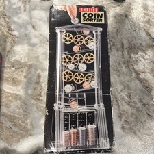 Amazing Mechanical Gears 14" Coin Sorter Bank Stacks Counts NEW in Box Unbranded